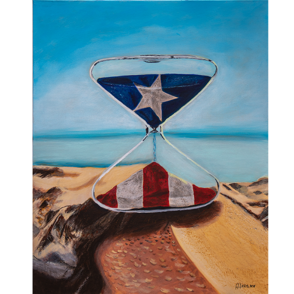 30x24 Contemporary Acrylic Painting Beach Time PR by Henry Hodgson