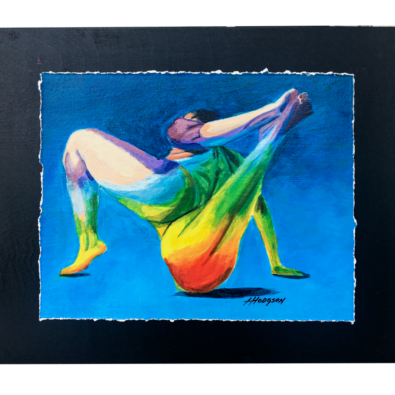 Contemporary Figurative Acrylic Painting Color Contortion 2 by Henry Hodgson
