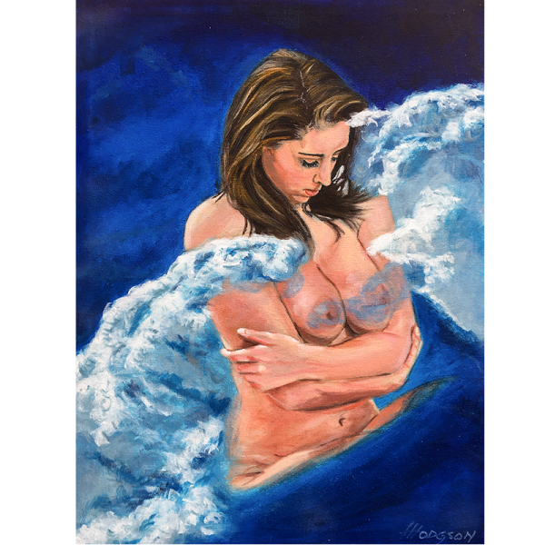 24x18 Contemporary Acrylic Painting Heavenly Body by Henry Hodgson