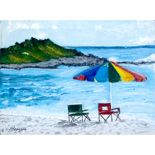 24x18 Contemporary Acrylic Painting Place to chill by Henry Hodgson