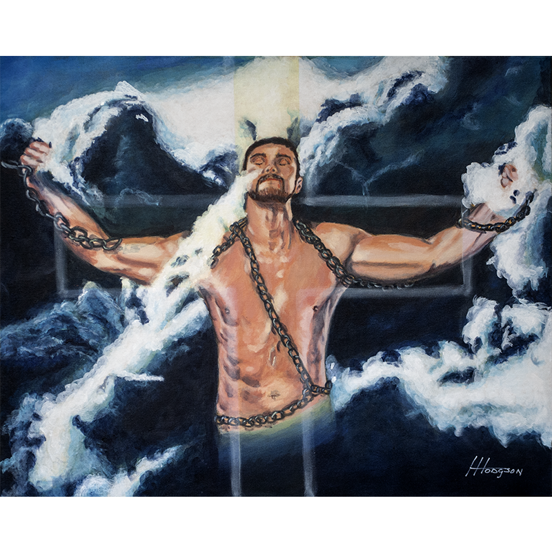 30x24-Acrylic-Contemporary Painting-Angel-The Victory of Surrender-by Henry Hodgson