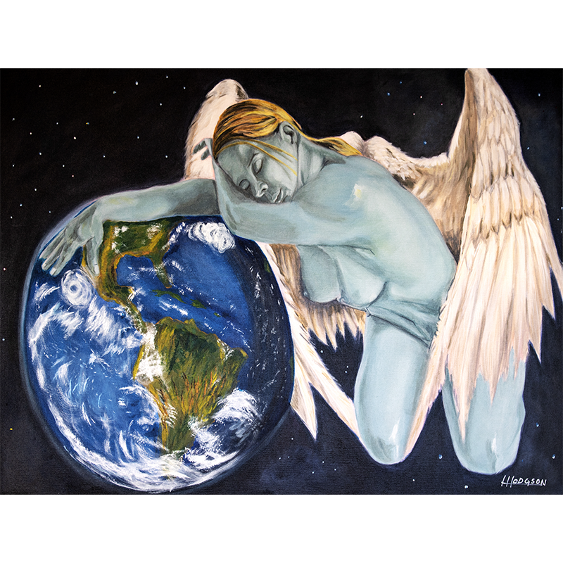 24x36-Acrylic-Contemporary Painting-Earth Angel-by Henry Hodgson
