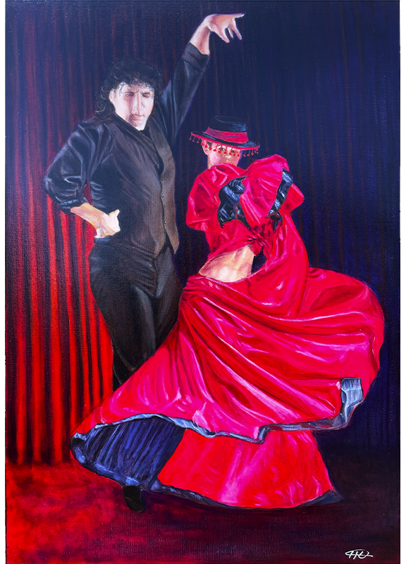 Flamenco Vive 24x36 oil painting on canvas by Henry Hodgson